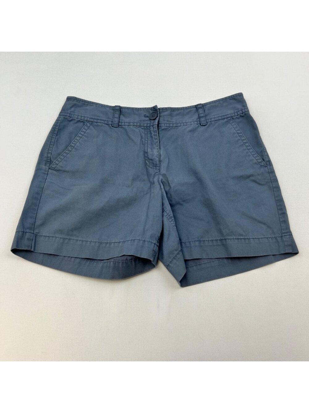 Ann Taylor Loft Womens Chino Shorts Gray Size 8 Pockets